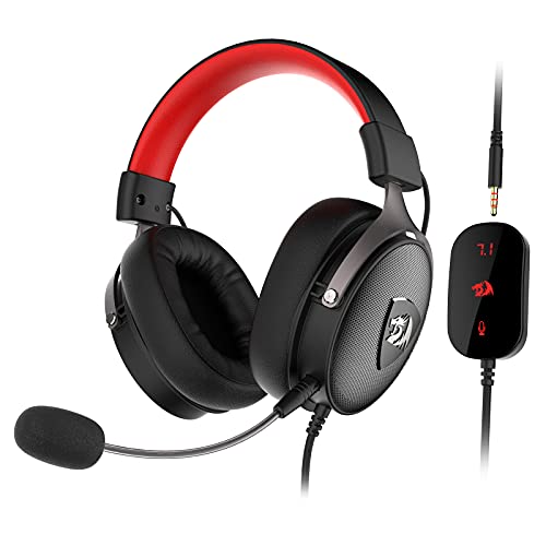 Redragon Icon H520 Auriculares Gaming con cable - 7.1 Virtual – Copa Supraaural – Micrófono desmontable de conexión 3.5 mm.– PC, PS4/3, Xbox One.