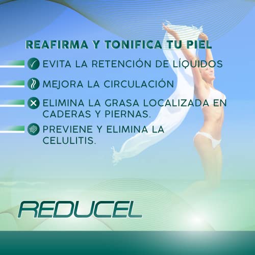 Reducel | Potente reafirmante y tonificante anticelulítico | Combate la celulitis y flacidez de piernas y glúteos. Exclusiva formula con L-Carnitina, cafeína y CLA. 100 cápsulas.