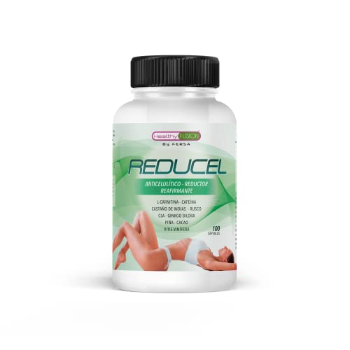 Reducel | Potente reafirmante y tonificante anticelulítico | Combate la celulitis y flacidez de piernas y glúteos. Exclusiva formula con L-Carnitina, cafeína y CLA. 100 cápsulas.