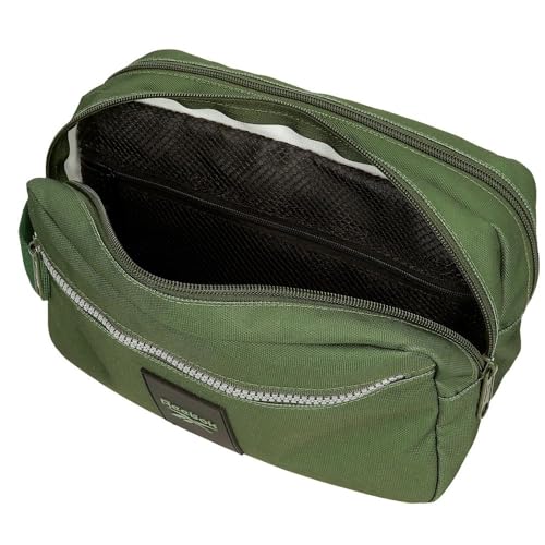 Reebok Arlie Neceser Dos Compartimentos Adaptable Verde 26x16x12 cms Poliéster