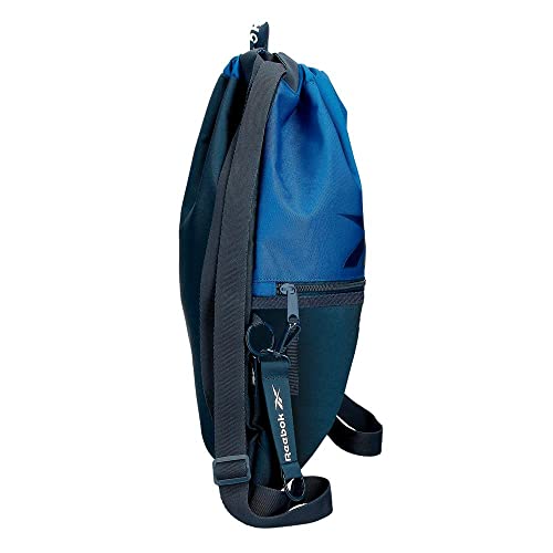 Reebok Atlantic, Equipaje Bolsa De Mensajero Niños, Azul (Blue), Mochila Saco Con Cremallera