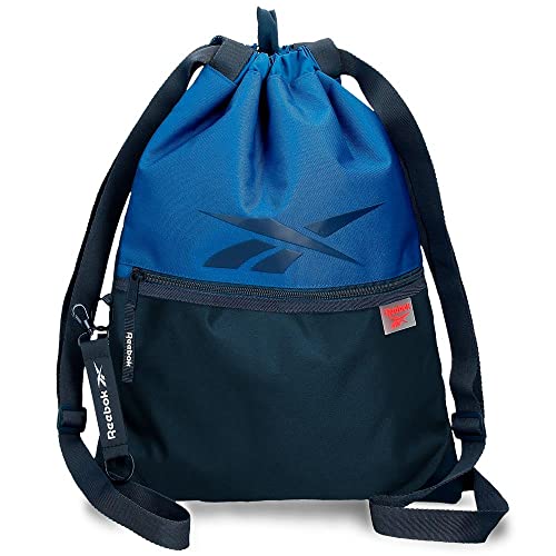 Reebok Atlantic, Equipaje Bolsa De Mensajero Niños, Azul (Blue), Mochila Saco Con Cremallera