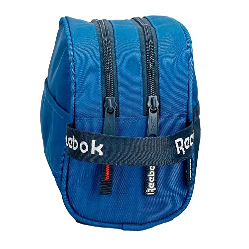 Reebok Atlantic Neceser Dos Compartimentos Adaptable Azul 26x16x12 cms Poliéster