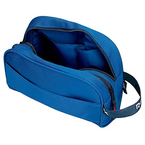 Reebok Atlantic Neceser Dos Compartimentos Adaptable Azul 26x16x12 cms Poliéster