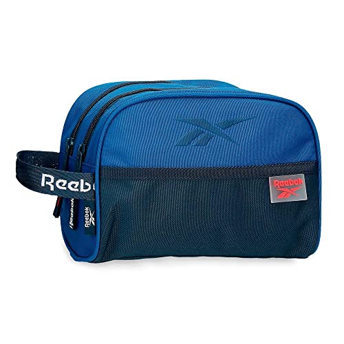 Reebok Atlantic Neceser Dos Compartimentos Adaptable Azul 26x16x12 cms Poliéster