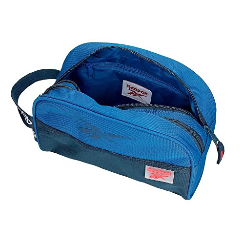 Reebok Atlantic Neceser Dos Compartimentos Adaptable Azul 26x16x12 cms Poliéster