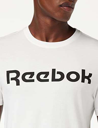 Reebok GS Linear Read tee Camiseta, Hombre, Blanco, L