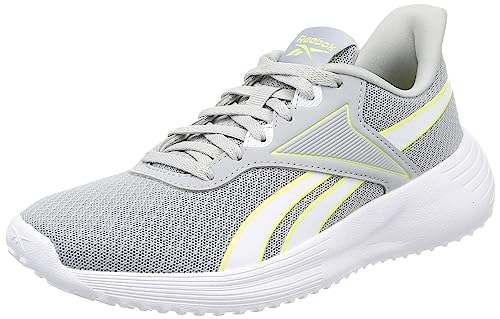 Reebok Lite 3, Zapatillas Mujer, Pure Grey 3 White Citrus Glow, 39 EU