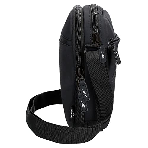 Reebok Newport Bandolera Portatablet Dos Compartimentos negro 22x27x8 cms Poliéster