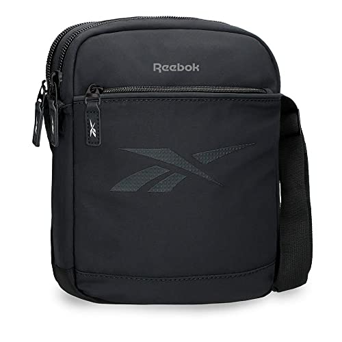 Reebok Newport Bandolera Portatablet Dos Compartimentos negro 22x27x8 cms Poliéster