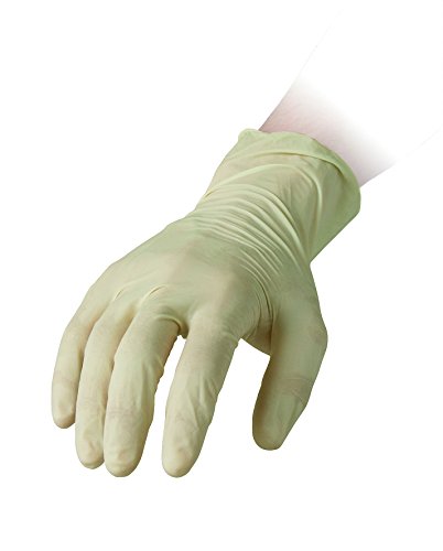 Reflexx - Guantes de látex R46 - Sin polvo, Talla M, ámbar, 100 piezas