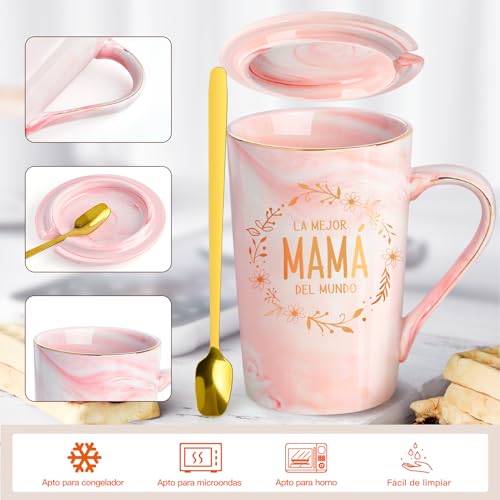 Regalo Madre, Regalo Madre Cumpleaños, Tazas para Mamá, Regalos Originales para Madres Navidad, Regalos Día de la Madre, Regalos para Madres Cumpleaños, Taza Cerámica de 340 ml