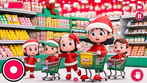 regalos de navidad diversión de compras en el supermercado - compras de navidad de princesas entregas de regalos de claus - moda, ropa y cocina - compras juegos de navidad