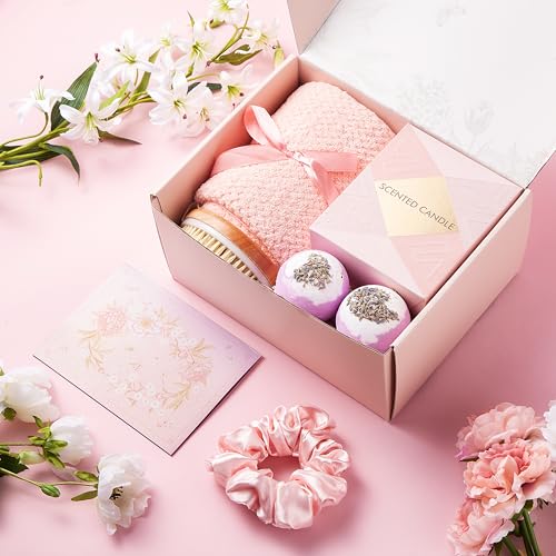 Regalos para San Valentín Ideas Mujer Set de Regalo SPA Relax Originales y Vela Aromática,Calcetines,Bomba de Baño para Mama/Madre,Abuela,Amigo,Pareja