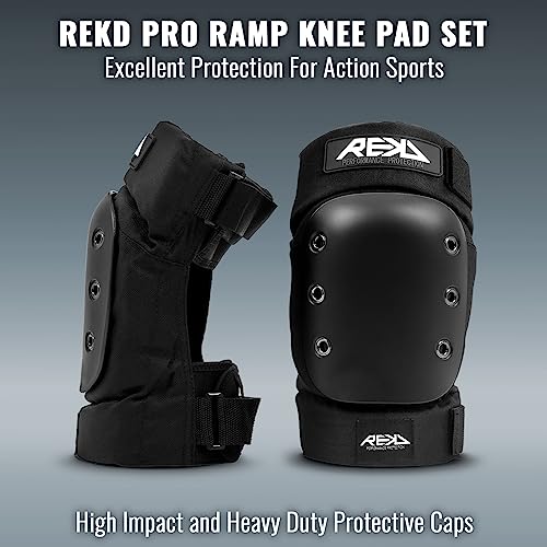 REKD Pro Ramp Knee Pads Adultos Unisex, Negro (Black), M