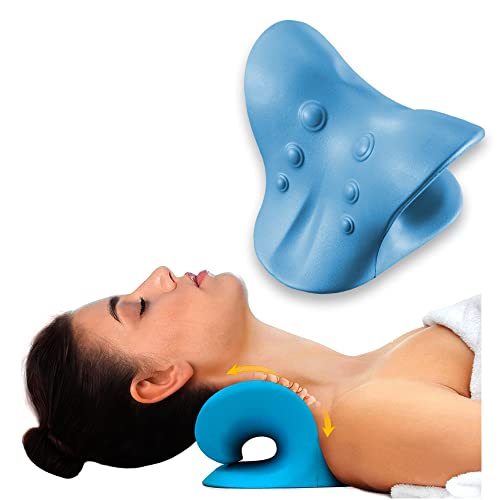 Relajador de cuello y cervicales. Alivio del dolor. Almohada quiropráctica relajante de tracción cervical. Uso: apoyar, relajar, estirar y traccionar cuello y hombros. Neck Cloud. Fabricada en EVA