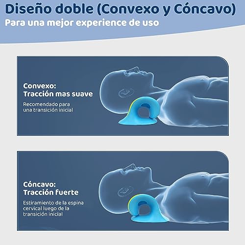 Relajador de cuello y Columna cervical | Alivio del dolor | Almohada quiropráctica relajante de tracción cervical | Uso: apoyar, relajar, estirar y traccionar cuello y hombros | Neck Cloud