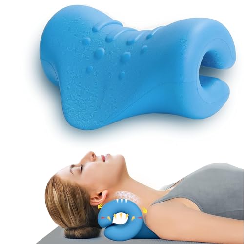 Relajador de cuello y Columna cervical | Alivio del dolor | Almohada quiropráctica relajante de tracción cervical | Uso: apoyar, relajar, estirar y traccionar cuello y hombros | Neck Cloud