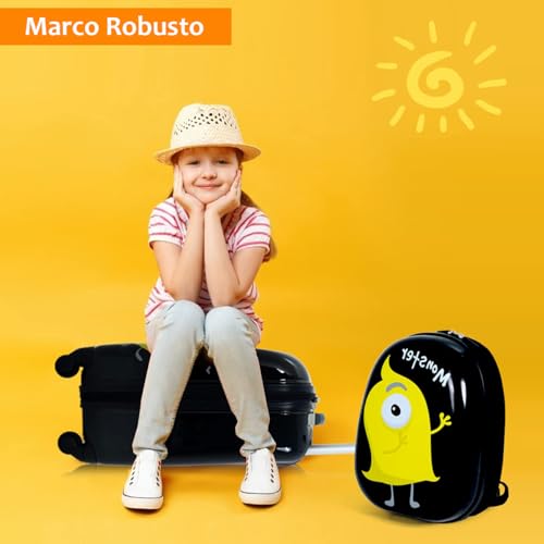 RELAX4LIFE Juego de 2 Maletas para Niños con 4 Ruedas Giratorias, Maleta de Viaje Infantil con Mango Ajustable, Doble Cremallera y Película de PC, Regalo para Niños (Modelo 3)