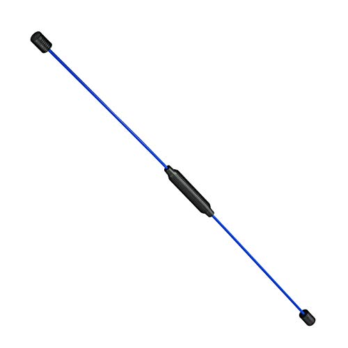 Relaxdays Swingstick Barra oscilante para Entrenamiento de vibración y músculos Profundos, Flexible, Fibra de Vidrio, 160 cm, Color Azul, Unisex, 1 Unidad