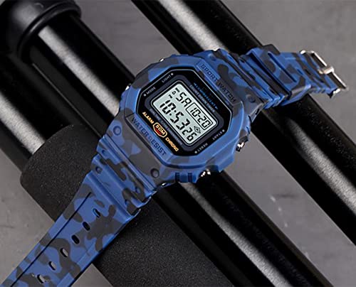 Reloj digital de cuarzo para hombre, resistente a los golpes unisex sumergible hasta 50 m deportivo para exterior visión nocturna reloj electrónico con correa de poliuretano