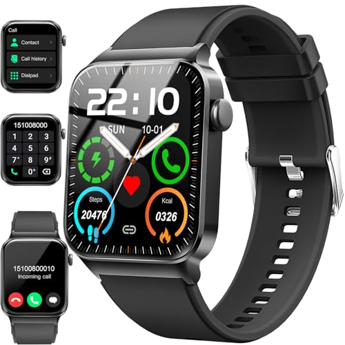 Reloj Inteligente Hombre Mujer Llamada Bluetooth 1.85" Smartwatch Pulsómetro, Monitor de Sueño, Pulsera Actividad 110+ Modos Deportivos Podómetro Cronómetros Impermeable IP68 Reloj Digital Android iOS