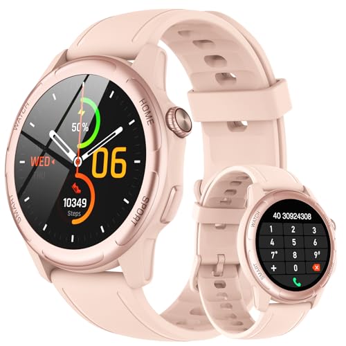 Reloj Inteligente Mujer - 1,32" HD Smartwatch Mujer con Llamada Bluetooth,IP68 Impermeable Reloj Deportivo Mujer,300 mAh,Notificación,Monitor de Ritmo Cardíaca/SpO2/Sueño,Podómetro,para Android IOS