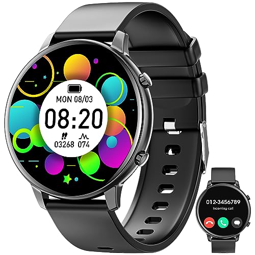 Reloj Inteligente Mujer Hombre con Llamadas Bluetooth,1.39" Smartwatch IP67 Impermeable,Reloj Deportivo Hombre Podómetro Pulsómetro Monitor de sueño,Actividad Fitness Watch para Android iPhone