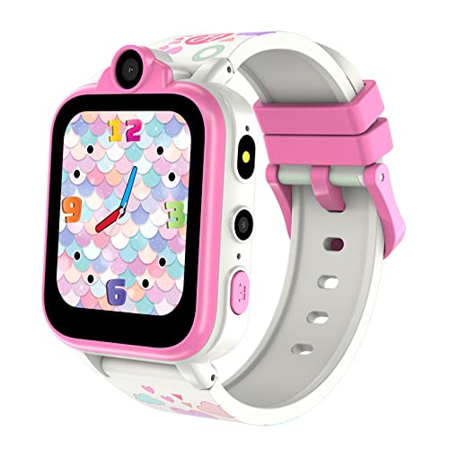 Reloj Inteligente para Niños - Haga y Responder Llamadas, SOS Llamada de Emergencia, 2 Cámaras 18 Juegos 16 Funciones, Smartwatch Fashion Compatible con Tarjetas Nano SIM 2G