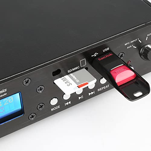 Reproductor Multimedia en una Unidad de Rack con Reproductor Integrado de MP3 Que Lee ficheros Directamente Desde USB y SD. Ademas el PDC75 Incluye Receptor BT para Hacer Streaming de tu Musica