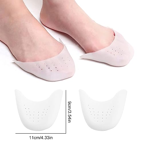 REQAG 2 Pares Protectores Dedos Pies Funda de Gel para los Dedos de los Pies Protector de Dedo de Ballet para Tacones Altos Protector Dedos Pie Protector Suave de la Punta de Dedo