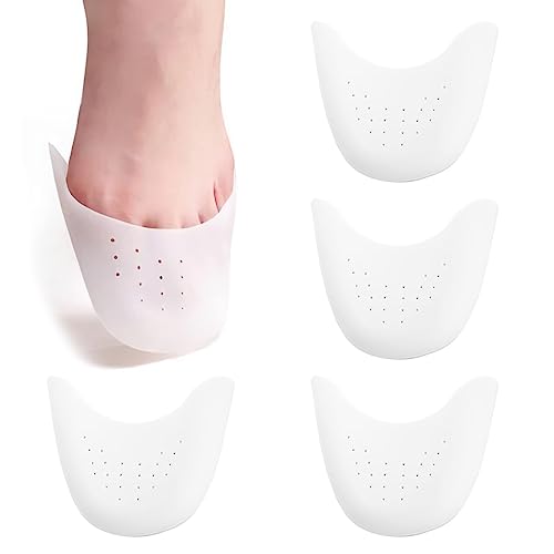 REQAG 2 Pares Protectores Dedos Pies Funda de Gel para los Dedos de los Pies Protector de Dedo de Ballet para Tacones Altos Protector Dedos Pie Protector Suave de la Punta de Dedo