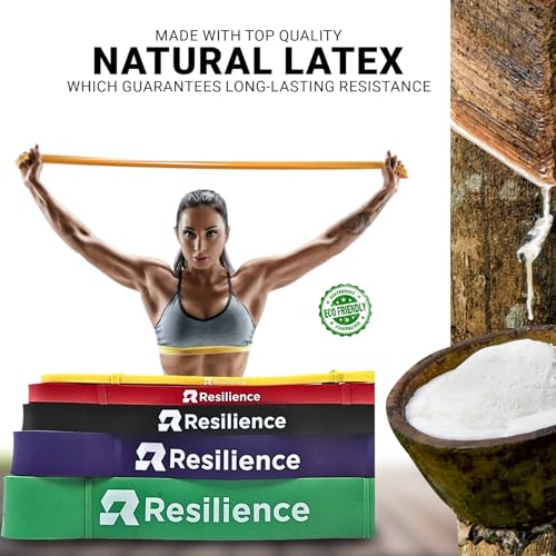 RESILIENCE Bandas de Resistencia, Bandas de dominadas, Calistenia, Dominadas asistidas, Bandas elásticas para estiramiento, yoga, pilates y fisioterapia, Entrenamiento en casa y Gimnasio.