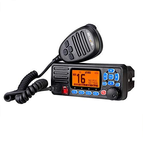 Retevis RA27 Transceptor Marino, IP67 Impermeable, Clase D DSC, GPS, 88 Canales VHF, Dual/Tri-Watch, Apto para Transceptor Marino Profesional Internacional (1 Pieza, Negro)