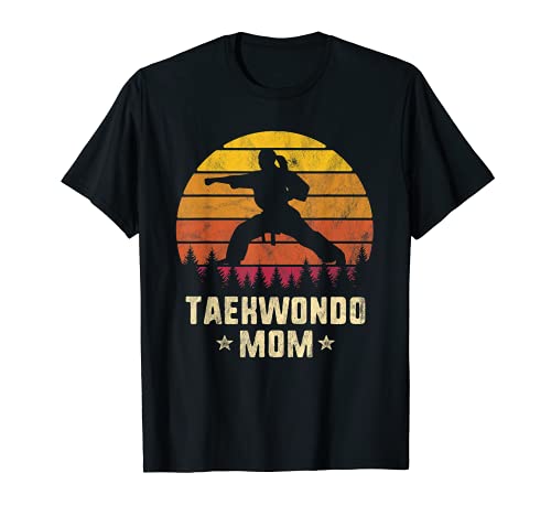 Retro Vintage Taekwondo Mamá Divertido Arte Marcial Camiseta