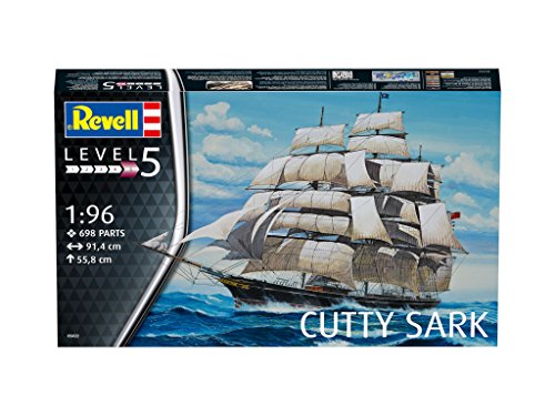 Revell Maqueta Cutty Sark, Kit Modello, Escala 1 96 (5422) (05422), 91,4 cm de Largo, Hecho de plástico