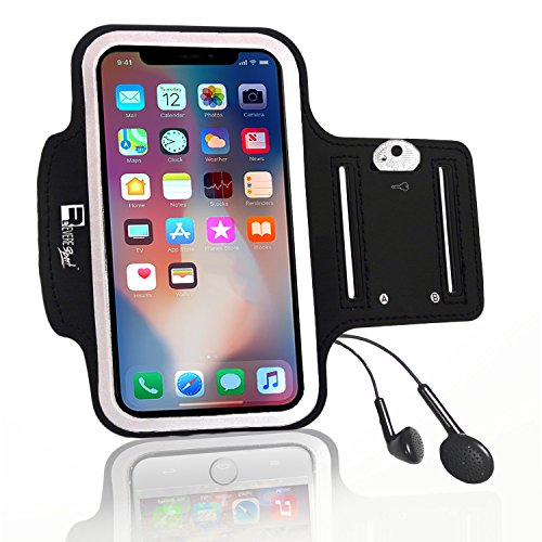 RevereSport Brazalete Compatible iPhone XS MAX. Armband Deportivo para Teléfono Móvil de Correr, Fitness, Entrenamientos de Gimnasia y Deportes al Aire Libre.