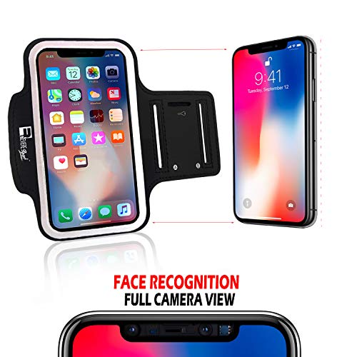 RevereSport Brazalete Compatible iPhone XS MAX. Armband Deportivo para Teléfono Móvil de Correr, Fitness, Entrenamientos de Gimnasia y Deportes al Aire Libre.