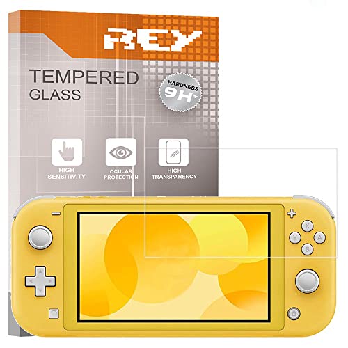 REY Protector de Pantalla para NINTENDO SWITCH LITE, Cristal Vidrio Templado Premium