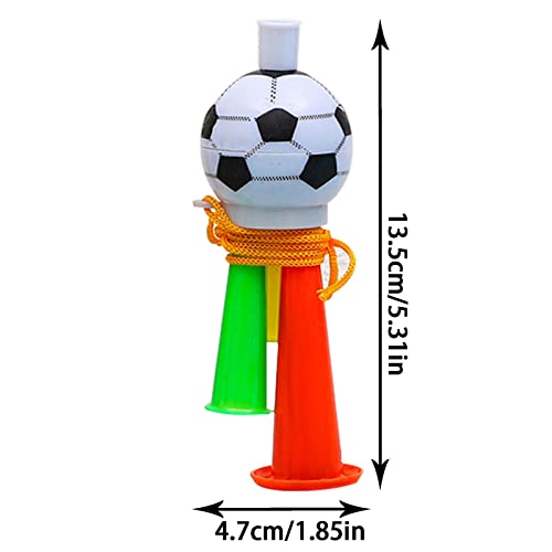 Rianpesn Cuerno alegría - Trompeta Estadio portátil para Hacer Ruido con Forma fútbol | Juguete bocina antidesgaste Cheer Prop para competición Deportiva Concierto Gimnasio