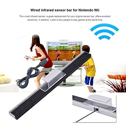 Richer-R Barra de Sensores IR, Reemplazo de Sensor Infrarrojo con Cable para Nintendo Wii,Apoyo 4 Gamepad de Juego al Mismo Tiempo