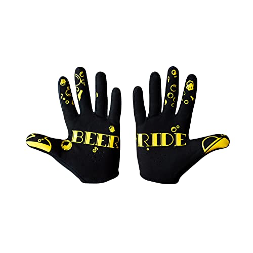 Ridefyl, Guantes Ciclismo Ride & Beer, Talla XS, MTB, Unisex, Deporte, Fitness, Transpirable, Divertido, Táctiles, Elásticos, Agarre Óptimo, Fabricado en España