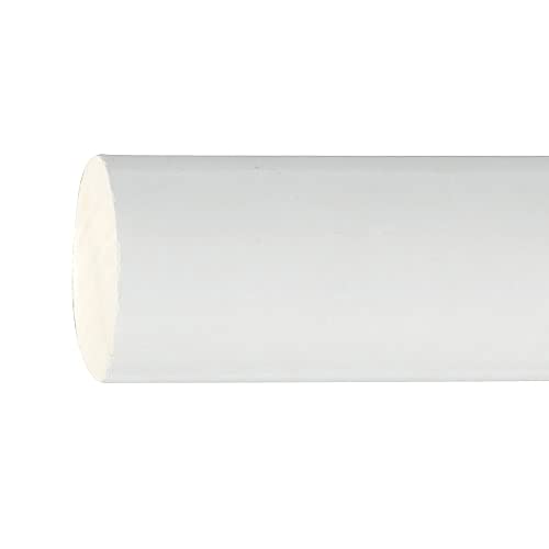 RIEL CHYC - Barra Madera Lisa 1,5 Metros x 20 mm. Blanco