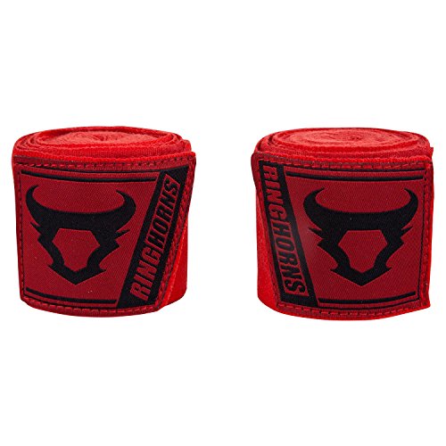 Ringhorns Vendas de boxeo. Unisex Adulto, rojo, 4m.