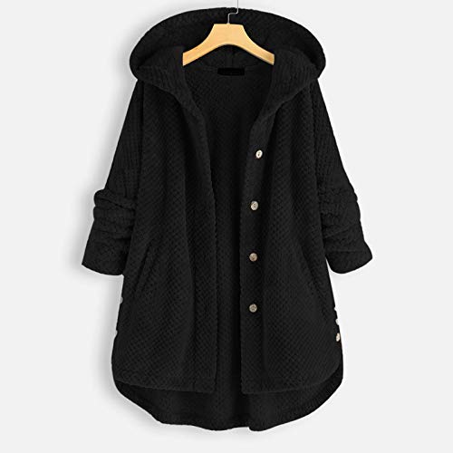 riou Abrigo De Invierno para Mujer Libre Abrigos Acolchado Felpa Talla Grande Manga Larga Deportivo Chaqueta Cremallera Mujeres Negro Abrigo de Plumas Suave y Confortable