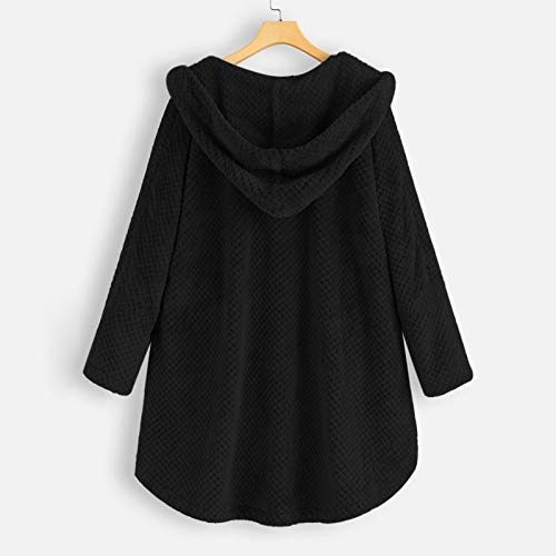 riou Abrigo De Invierno para Mujer Libre Abrigos Acolchado Felpa Talla Grande Manga Larga Deportivo Chaqueta Cremallera Mujeres Negro Abrigo de Plumas Suave y Confortable