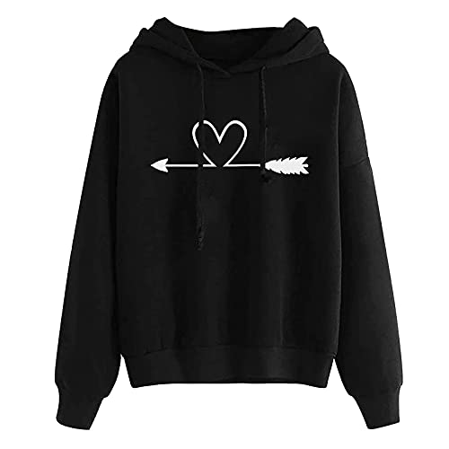 riou Sudaderas con Capucha Mujer Hoodie Casual Estampada Camisetas Chica Moda Abrigos Tallas Grandes Standard Hoodie Deportivos Pullover