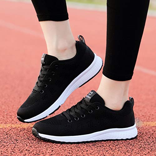 riou Zapatillas Running para Mujer Plataforma Ligero Zapatos para Correr para Niña Mujeres Cuña Fitness Tenis Zapatillas de Running Zapatillas Altas Primavera/Verano Calzado Walking