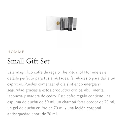 RITUALS Cofre regalo Homme, S – Set de baño para hombre con 4 productos para el cuidado de la piel con bambú, menta y madera de cedro – Propiedades estimulantes