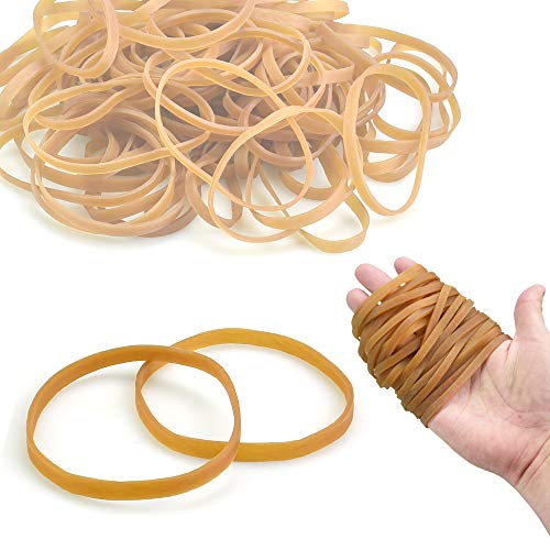 RMENOOR 100 Pcs Gomas Elásticas 10 cm x 5 mm, 150 Gramos Inodora y Natural Gomillas Grandes y Gruesas Bandas Elásticas de Goma, Gomas Elásticas con Resistentes Elasticidad Superior y Resistencia